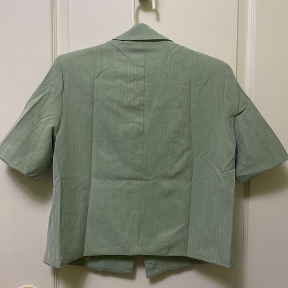 Mint Green Medium Women Blazer with Gold Buttons SHEIN - Picture 6 of 6